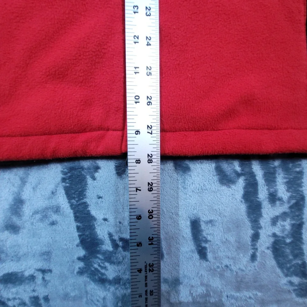 Polo Golf Ralph Lauren Mens Red Fleece Vest Sea Island Full Zip Large Mock Neck